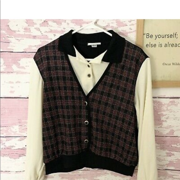 Grandmacore Alfred Dunner faux vest vintage sweater - Picture 6 of 6